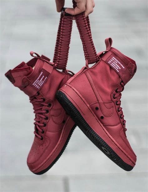 Nike Sf Air Force 1 High Red Sneakers Men Fashion Sneakers Men Hype Shoes