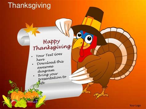 Thanksgiving celebrations festivals turkey powerpoint templates