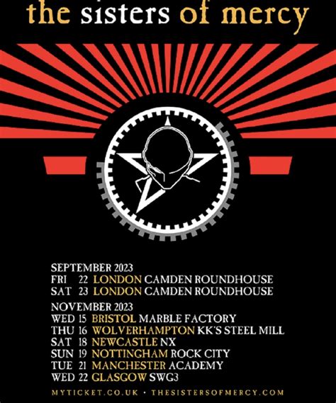 The Sisters of Mercy - 2023 UK Tour - 23 September 2023 - Roundhouse - Event/Gig details ...