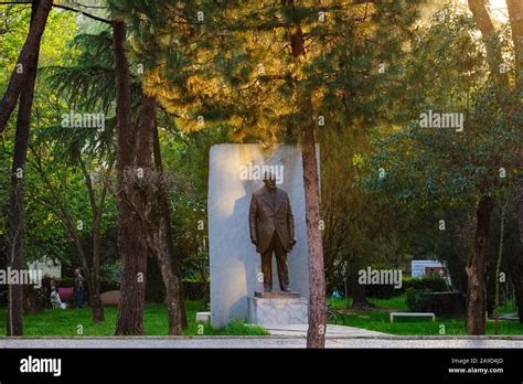 Monument For Ismail Qemal Vlora Blloku Fourth Tirana Albania Stock