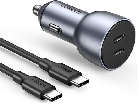 Ugreen Caricabatterie Auto W Porte Usb C Usb A Accendisigari Con