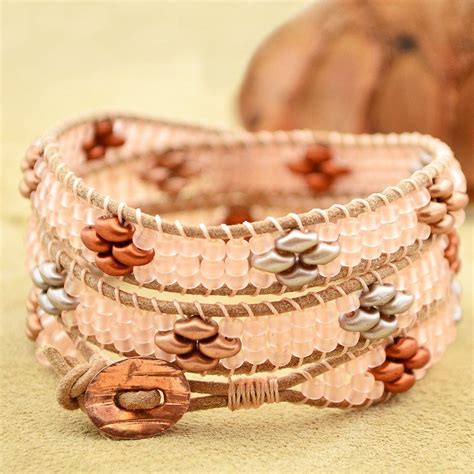 Shells Beadshop Wrap Bracelet Leather Wrap Bracelet Beaded