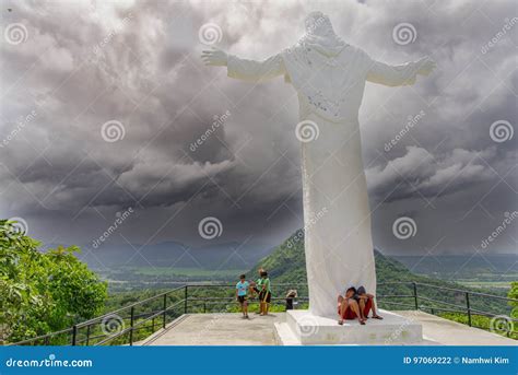 July 29 2017 Jesus Statue At The Monasterio De Tarlac Editorial