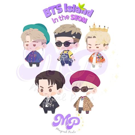 Bts Island In The Seom Special Pack Digital Stickers Png Files Etsy