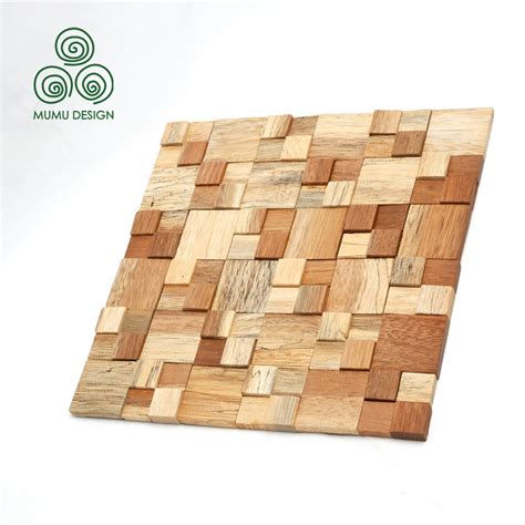 Mumu Unique 3d Decor Interior Large Fluted Mosaic Living Room Wood