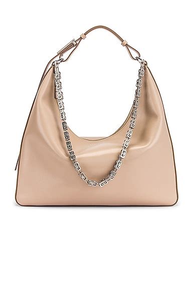 Givenchy Medium Moon Cut Out Hobo Bag In Dune FWRD