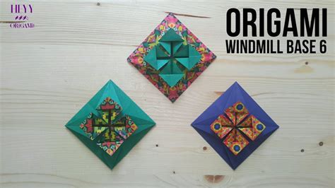 Origami Windmill Base Variations Tutorial 6 Youtube