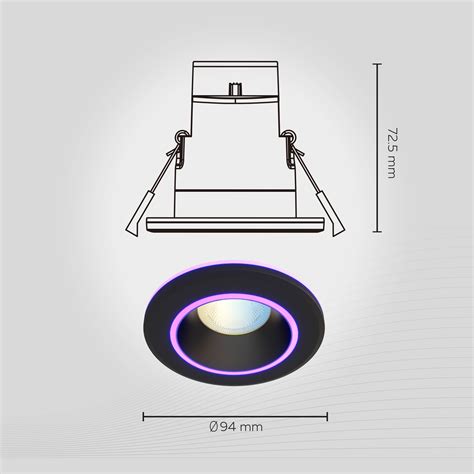 Calex Smart Halo Inbouw Downlight Cct Rgb Zwart Lampen Be