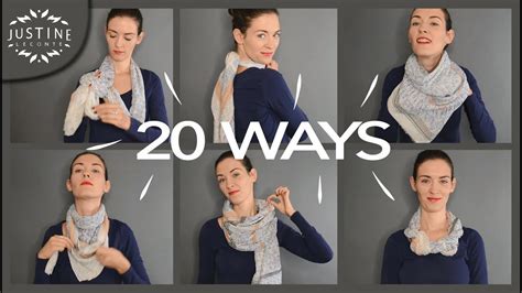 20 Ways To Wear A Scarf How To Tips Justine Leconte Youtube