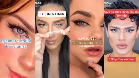 Eyeliner Hacks Tutorial Best Makeup Hacks Tiktok Compilation 💄