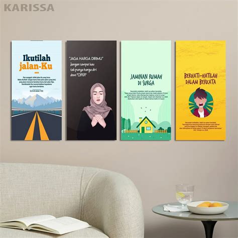 Jual Hiasan Dinding Islami Poster Kayu Motivasi Islam Wall Decor Rumah