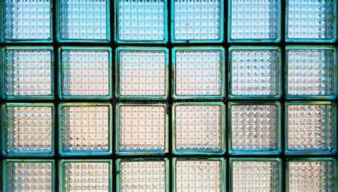 Wall Of Translucent Glass Blocks Stock Image Image Of Reflection