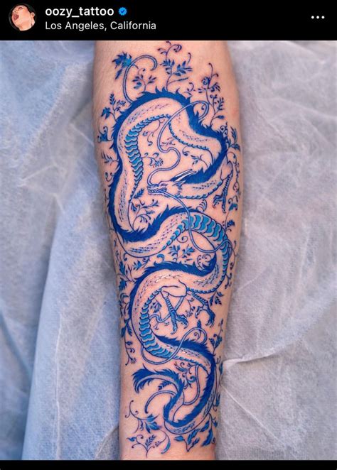 Blue Haku Oozy Tattoo Dragon Tattoo For Women Blue Ink Tattoos