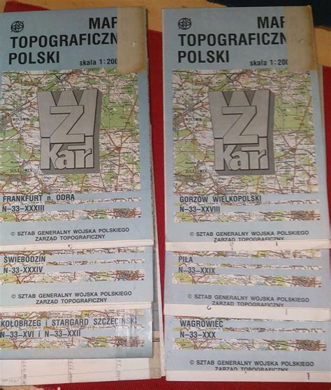 Mapy topograficzne Polski Sztab Generalny Wojska Polskiego Poznań