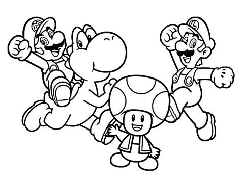 Coloriage De Yoshi Mario Et Toad Imprimer Avec T Te Modeler