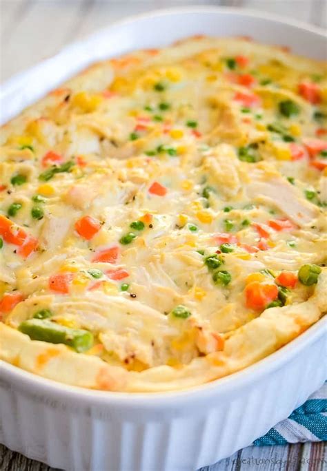 Hearty Chicken Mashed Potato Casserole Recipe Creations By Kara Potatoe Casserole Recipes