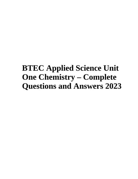 SOLUTION 20221009220533 634345ad30e57 Btec Applied Science Unit One