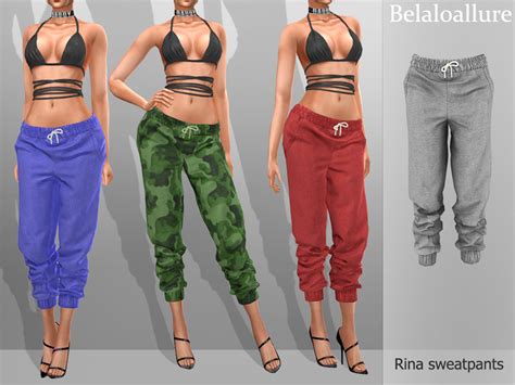 The Sims Resource Belaloallure Rina Sweatpants