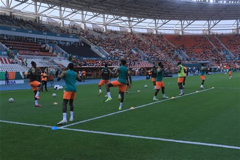 Quart de finale CAN 2023 échauffement des Eléphants de Côte d Ivoire