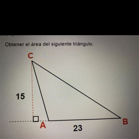 Obtener El área Del Siguiente Triángulo Brainly Lat