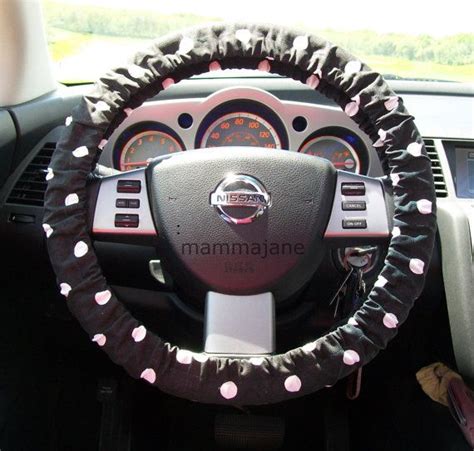 Custom Black And White Polka Dot Steering Wheel Cover Etsy Steering