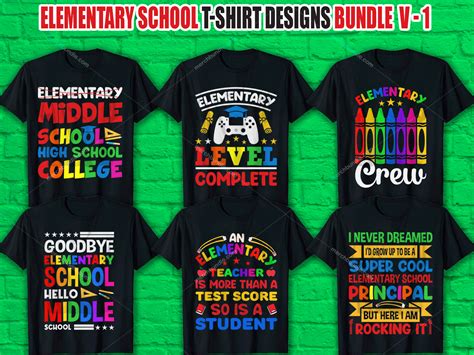 Elementary School T Shirt Design Bundle on Behance