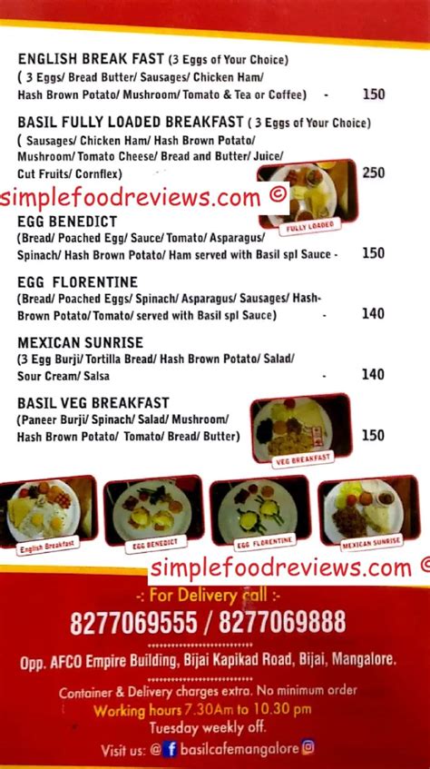 Basil Cafe Mangalore Manipal - SIMPLE FOOD & REVIEWS