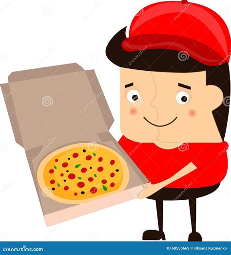 Cartoon Pizza Worldwide Delivery Logo