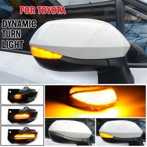 Pair Car Led Side Mirror Dynamic Turn Signal Light For Toyota