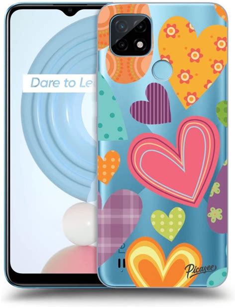 Silikonowe Przeźroczyste Etui Na Realme C21Y Colored Heart