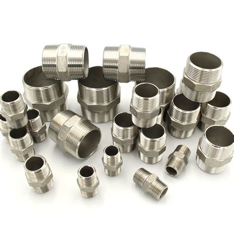 Casting Stainless Steel Npt Bspt Male Threaded Hex Nipple