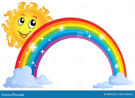 image  rainbow theme  stock vector illustration  shine