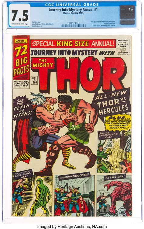 Hercules Vs Thor In Journey Into Mystery Annual Up For Auction