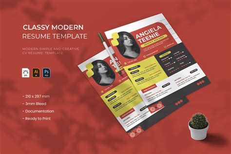 Classy Modern Resume Template Graphic By Vunira Template Creative