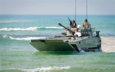 Royal Thai Marine Corps Demonstrates Vn Light Amphibious Tank