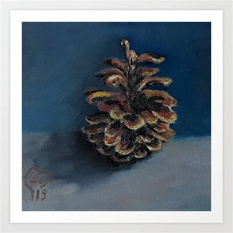 Oil Paintings Of Pine Cones