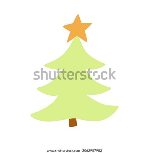 Cute Handdrawn Cartoon Christmas Tree Star Stock Vector (Royalty Free) 2062957982 | Shutterstock