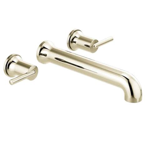 Delta Trinsic 2 Handle Wall Mount Tub Filler Trim Kit In Polished