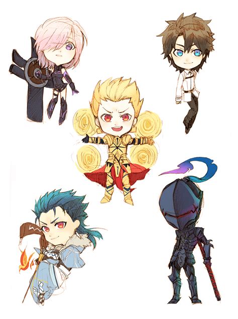 Mash Kyrielight Fujimaru Ritsuka Gilgamesh Cu Chulainn Berserker