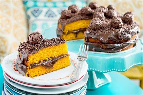 Naked Cake De Bolo De Cenoura E Brigadeiro Aprenda A Fazer