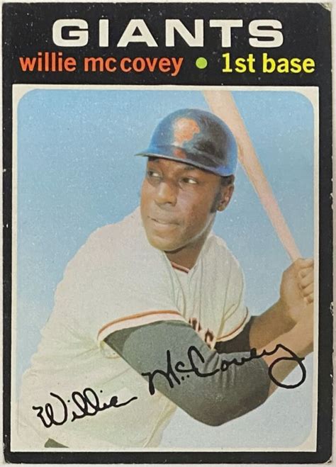 Willie Mccovey Topps San Francisco Giants Baseball Card Kbk Sports