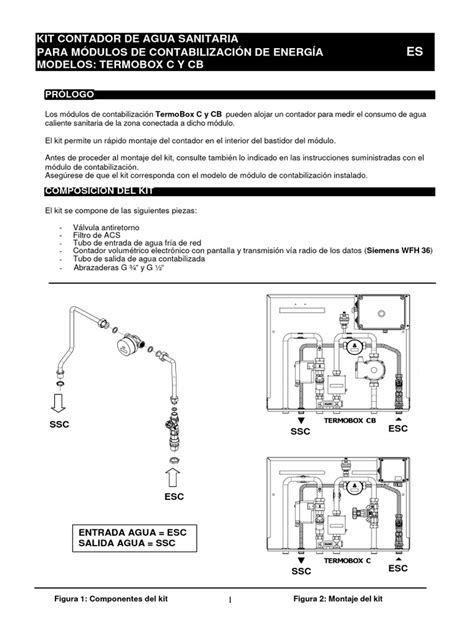 Kit Contador De Agua Sanitaria Para Módulos De Contabilización De