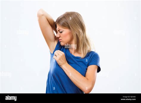 Woman Armpit Smelling Hi Res Stock Photography And Images Alamy