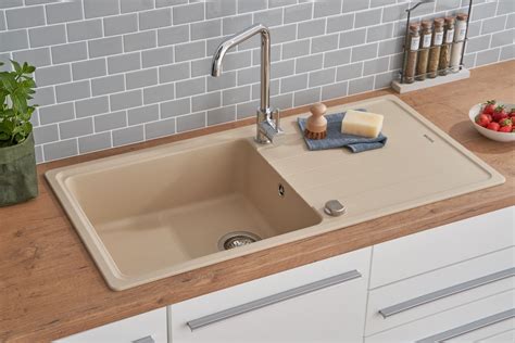 Küchenspüle Spüle Granit Einbauspüle Granitspüle 100x50 beige respekta