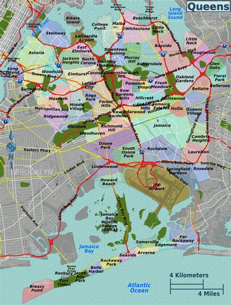 List Of Queens Neighborhoods - Wikipedia - Printable Map Of Brooklyn Ny Neighborhoods ...