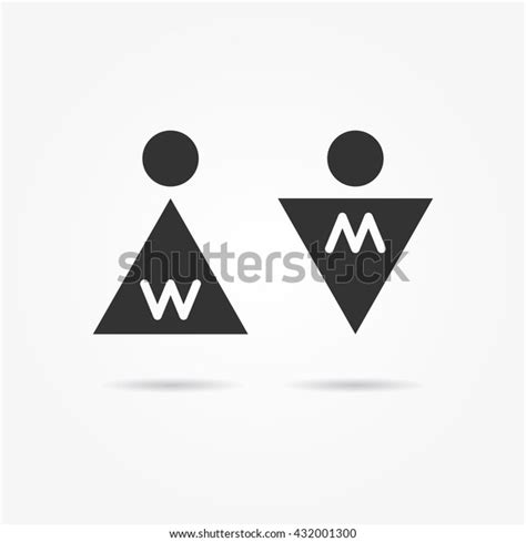 Restroom Vector Icons Man Woman Toilet Stock Vector Royalty Free