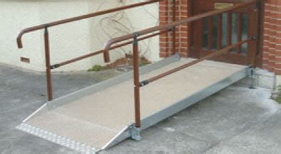 aluminium mm double handrail ramp semi permanent ramps dda