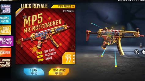 Free Fire New Weapon Royale Go To Get Permanent Mr Nutcracker MP5