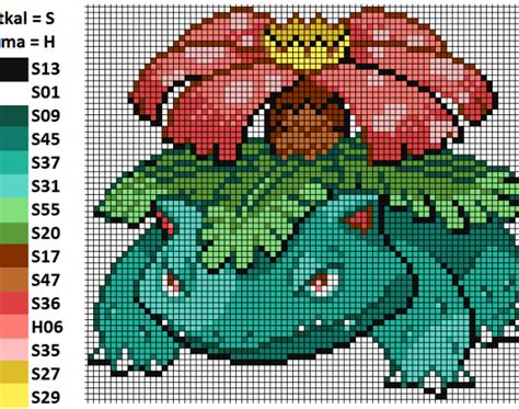 Charmander Pixel Art Template