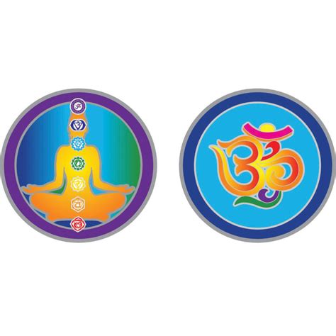 Chakra And Om Two Stickers Window Sticker Decal Peace Resource